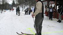 Ve Vranově nad Dyjí soutěžili lyžníci. 