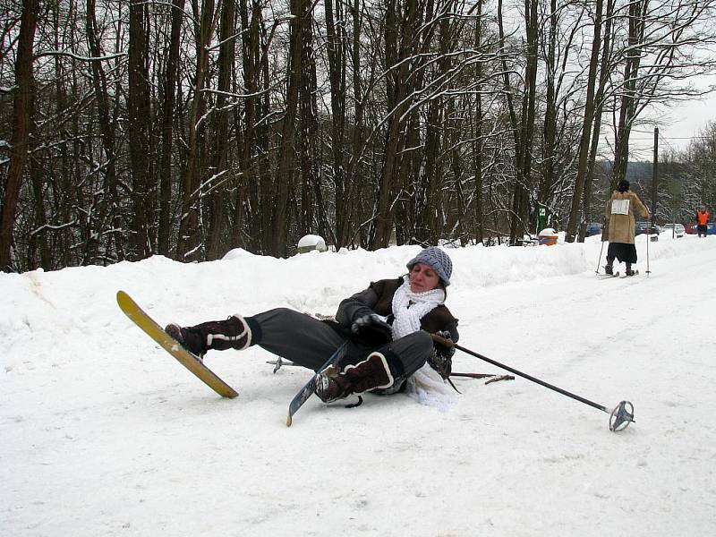 Ve Vranově nad Dyjí soutěžili lyžníci. 