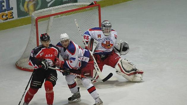 1. liga: Havlíčkův Brod (v bílém) vs. Orli Znojmo