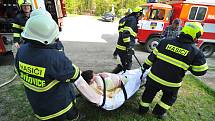 Taktické cvičení hasičů v Domově pro seniory v Jevišovicích na Znojemsku