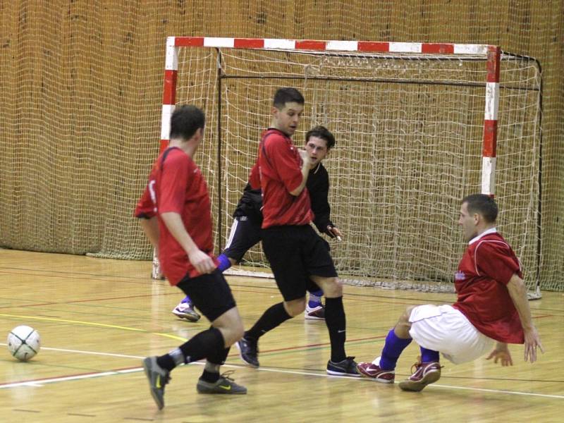 Exhibiční utkání futsalové ligy ve Znojmě.