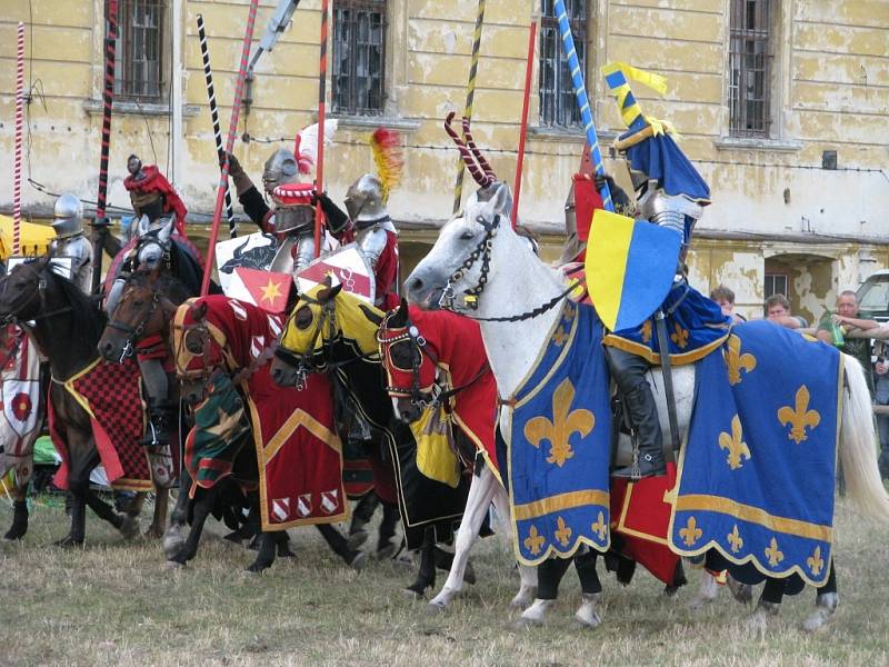 Rytířské souboje na Znojemském historickém vinobraní.