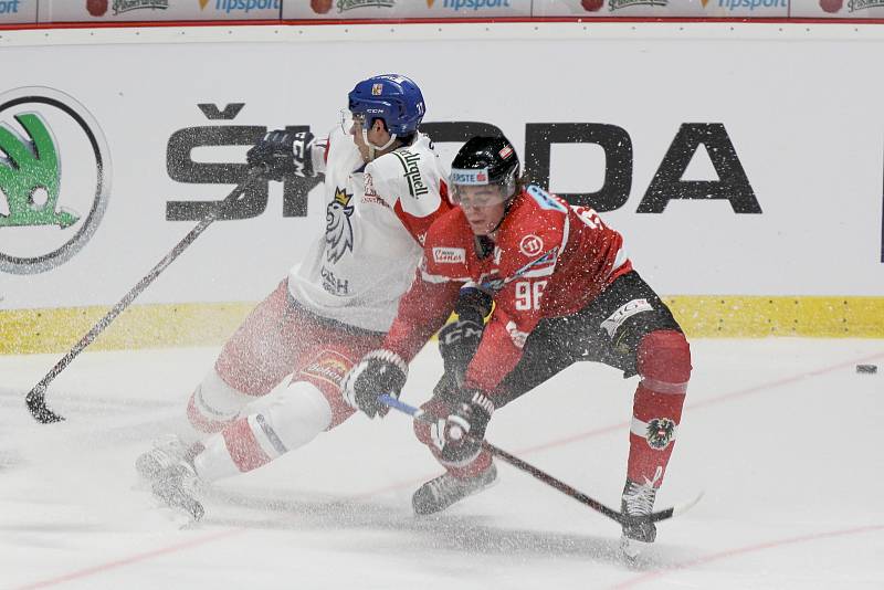 Hokejový tým České republiky sehrál ve středu přípravné utkání na znojemském zimním stadionu proti Rakousku.