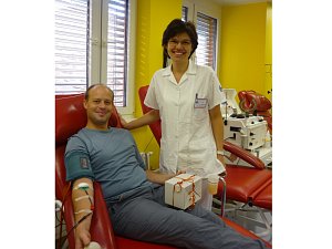 Po sté daroval krev také Pavel Šenekl ze Znojma. 