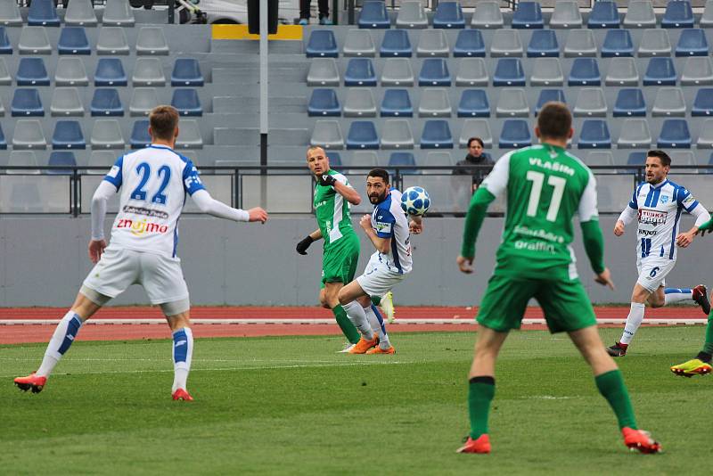 Druholigoví fotbalisté Znojma sehráli v pátek utkání 22. kola Fortuna:Národní ligy proti Vlašimi.