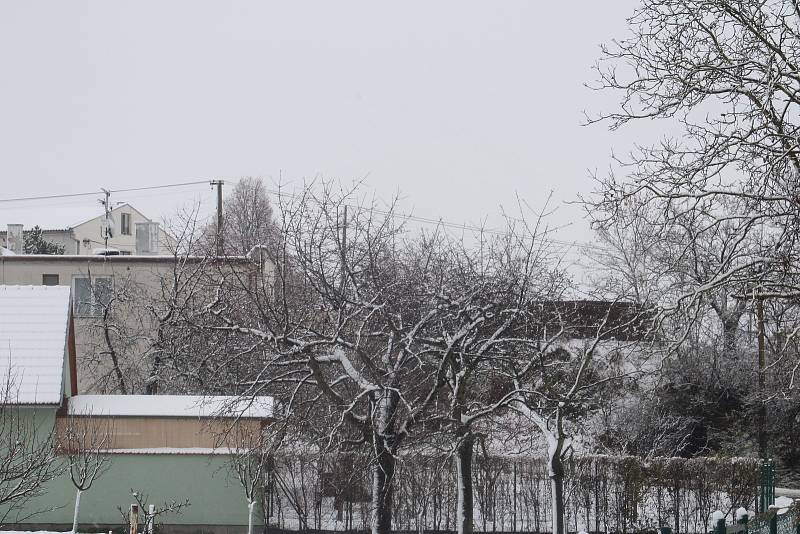 Poslední listopadovou neděli pokryla Trstěnice na Znojemsku sněhová peřina. Bohužel, vzhledem k teplotám nad nulovou, dlouho radost dětem nedělala.