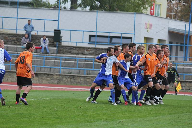 Znojemští fotbalisté prohráli ve 13. kole druhé ligy na vlastním trávníku 0:2.