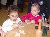 Desítku tvořivých dílniček vyzkoušelo během sobotního dopoledne v kulturním domě v Miroslavi několik stovek dětských návštěvníků tradičního vánočního stromu řemesel.