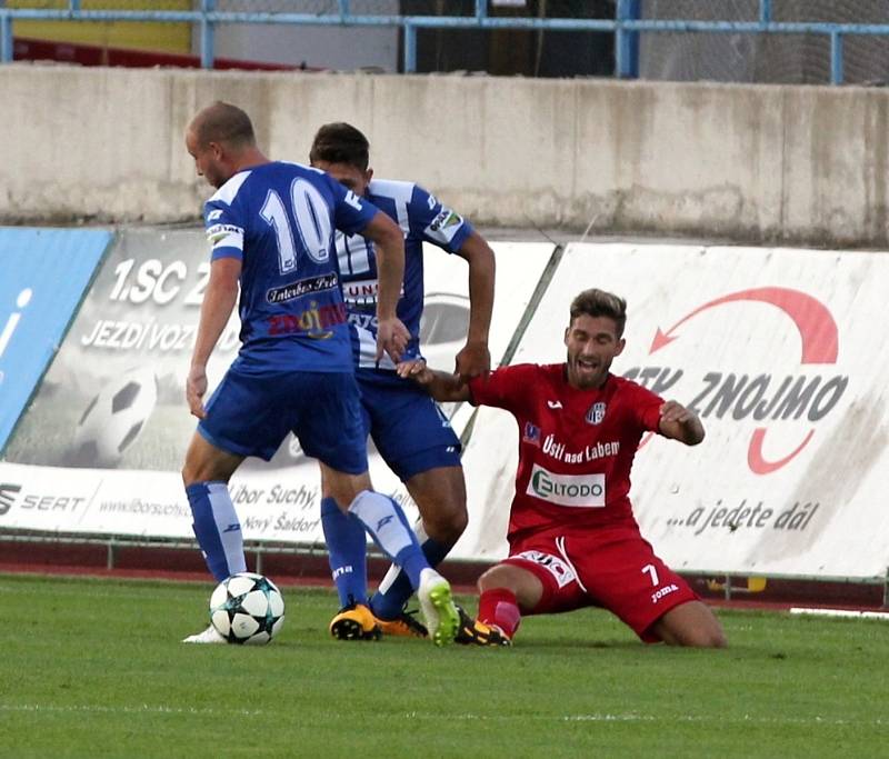 V devátém kolo FOTUNA: NÁRODNÍ LIGY hostilo 1. SC Znojmo FK mužstvo FK Ústí nad Labem