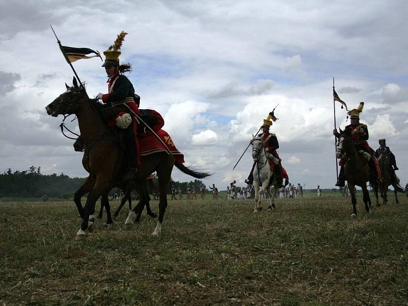 První den rekonstrukce napoleonské bitvy mezi Znojmem a Dobšicemi. 