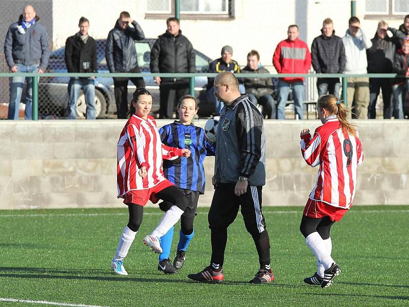 Fotbalistky Jevišovic a Tasovic si užily silvestrovský zápas.