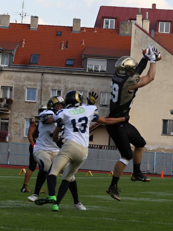 Semifinále třetí rakouské ligy amerického fotbalu mezi Znojmo Knights a Gmunder Rams