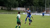 Fotbalisté Znojma (v modrém) remizovali v přípravném utkání proti Bzenci 2:2. Foto: 1. SC Znojmo/Milan Šoba