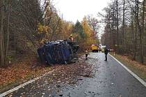 Poblíž obce Zálesí se v pondělí stala vážná dopravní nehoda.