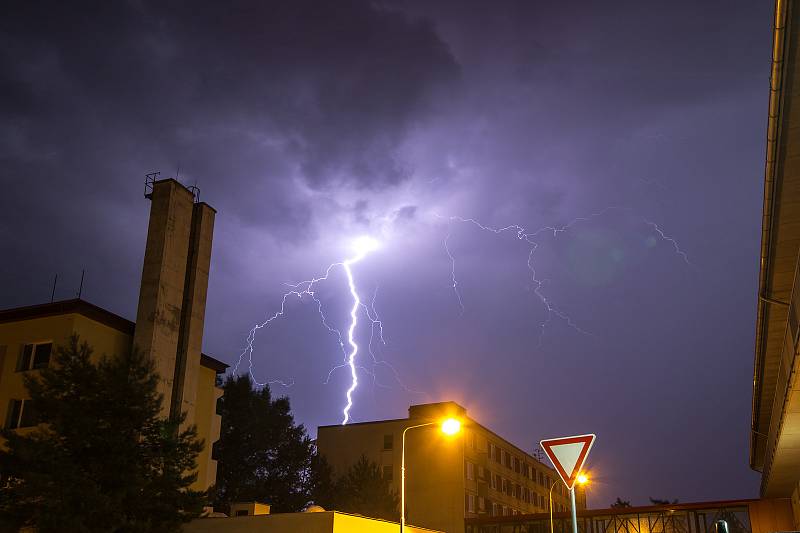 Jedna ze srpnových bouřek ve Znojmě.