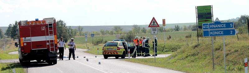 Tragická nehoda u Konic skončila smrtí motorkáře.