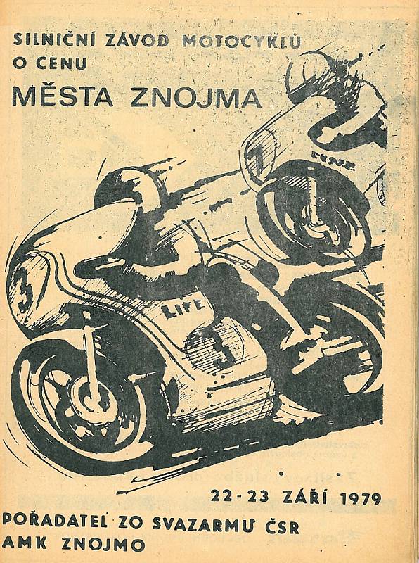 Z historie silničních závod motorek ve Znojmě