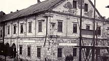 Moravský Krumlov po bombardování Rudou armádou 7.- 8. května 1945.