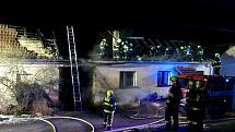 Požár domu a stodoly v Plenkovicích na Znojemsku