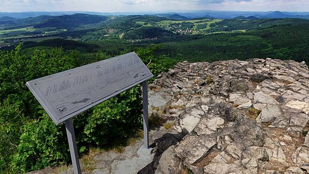 Jarní panoramatický pohled z Klíče.