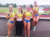 Bronzová štafeta České Lípy na 4x 100 metrů.