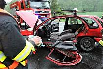 V úterý ráno zasahovali hasiči hned u tří nehod, které se staly krátce po sobě na hlavním tahu I/9 blízko obce Chotovice. 
