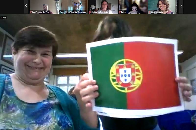 Virtuální setkání projektu Living Beside the Water programu Erasmus + v portugalském Seixalu.