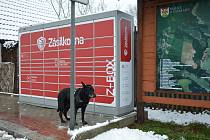 Samoobslužný výdejní box (Z-BOX) ve Skalici u České Lípy.