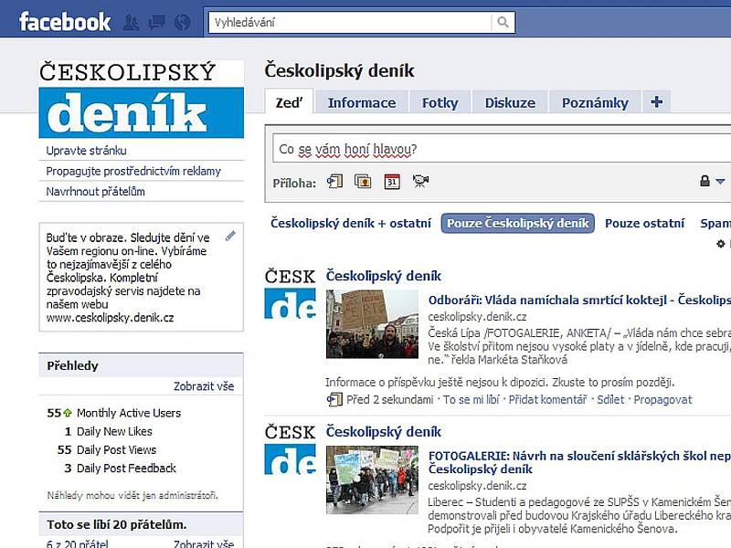 Českolipský deník je na Facebooku. Připojte se.