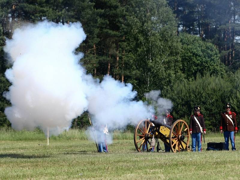 Živý obraz z bitvy u Kuřívod 1866.