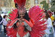 Foto z dřívějších ročníků "brazilského karnevalu" - masopustu v Novém Boru.