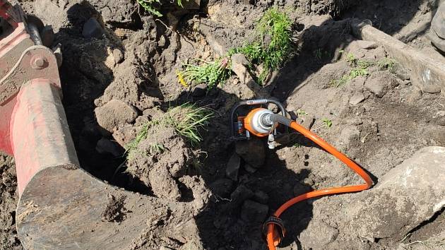 Hasiči zasahovali u poškozeného plynového potrubí v Polevsku
