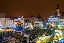 Slavnostní rozsvícení vánočního stromu v České Lípě.