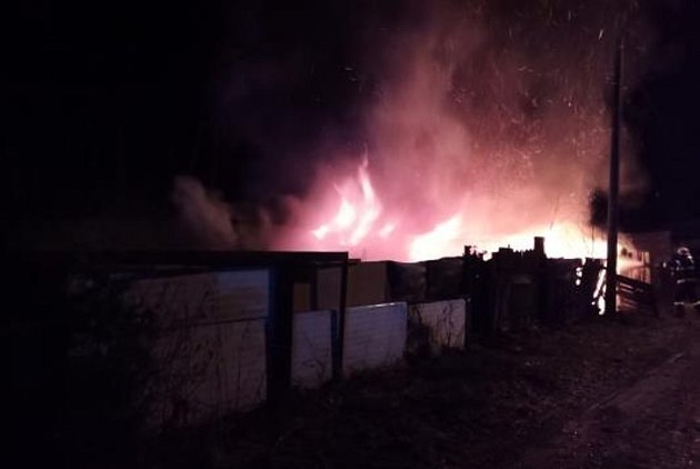 U nádraží ve Cvikově řádily plameny. Hasiči požár krotili dvěma vodními proudy