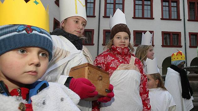 Tříkrálová sbírka v Zákupech.