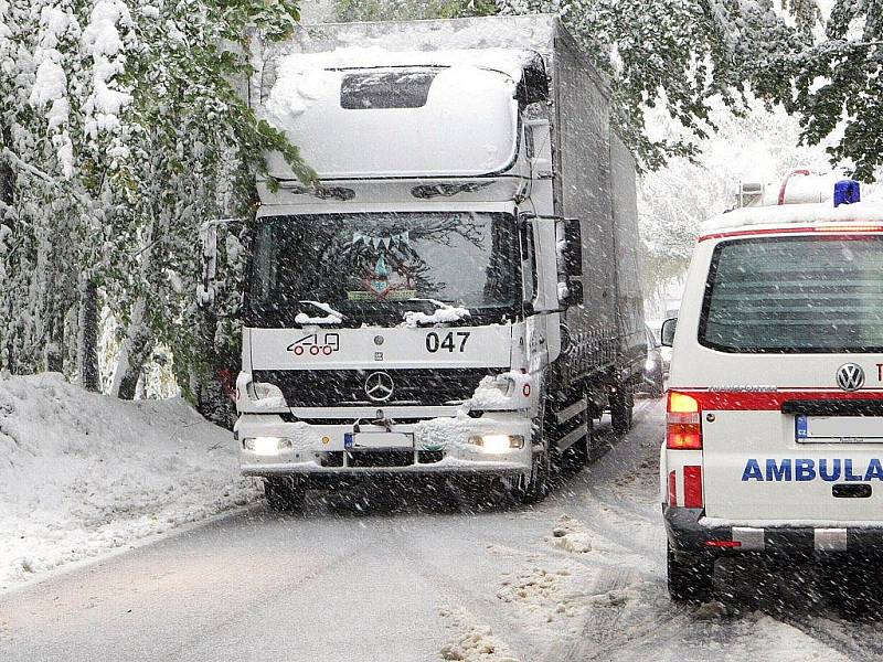 Nepřetržité sněžení způsobilo problémy v dopravě po celém Libereckém kraji. Českolipsko nebylo výjimkou. Od časných ranních hodin byl úplně neprůjezdný úsek mezi Novým Borem a Práchní. Problémy byly i u Svoru.