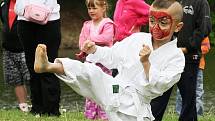 Na návštěvníky čekalo loutkové představení, stavění hradu z písku, ukázky karate nebo malování na obličej. 