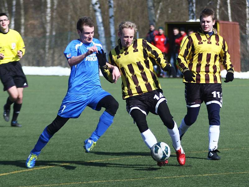 Doksy - Bukovany 3:1. Hlubuček sleduje souboj Brože s Králíkem.