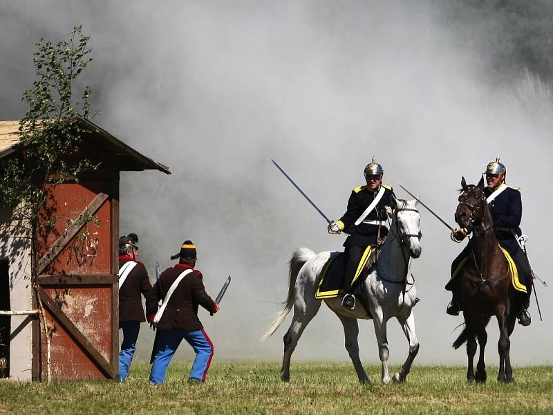 Živý obraz z bitvy u Kuřívod 1866.