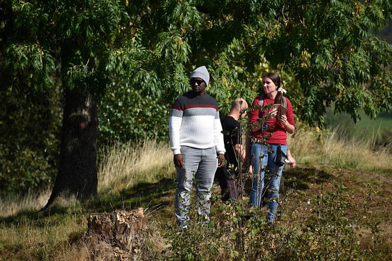 Panská skála u Kamenického Šenova se ocitla poslední zářijový víkend v obležení turistů.