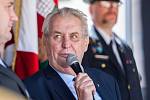 Prezident České republiky Miloš Zeman (na snímku) navštívil 11. května v rámci návštěvy Libereckého kraje město Doksy, kde se setkal s představiteli města a občany.