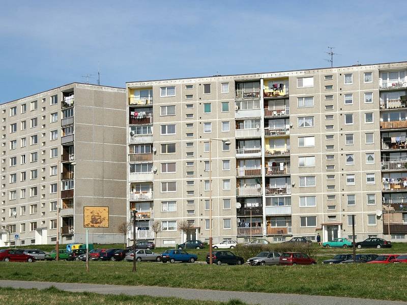 Panelové domy na sídlišti Špičák