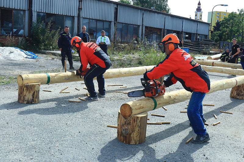 Strážský pilčík. Za tímto názvem se skrývá dřevorubecká soutěž, kterou už podruhé uspořádali dobrovolní hasiči ze Stráže pod Ralskem.