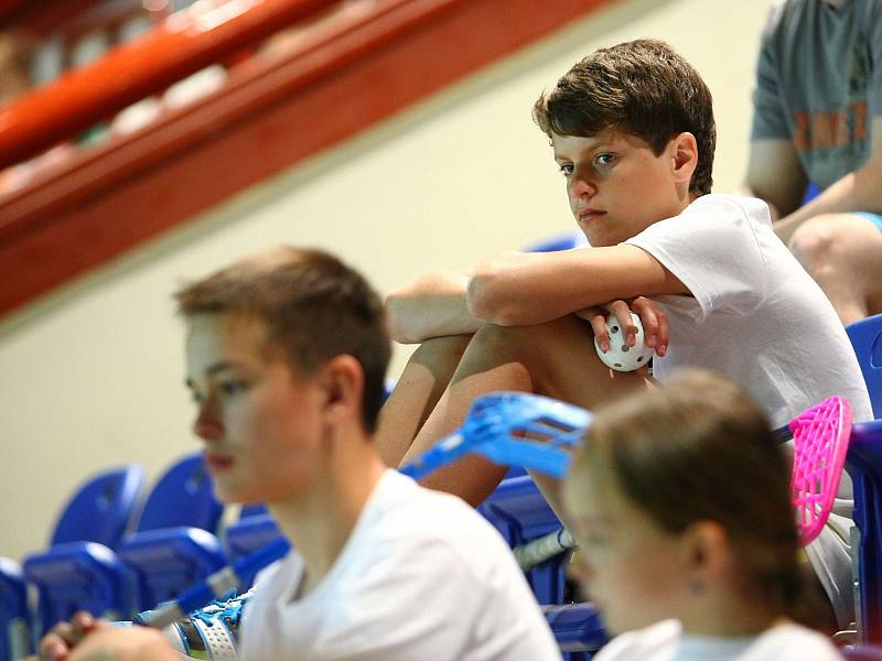 Dopolední trénink české florbalové reprezentace na zimním stadionu v České Lípě. 