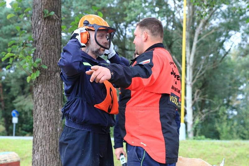 Ve Stráži se konal druhý ročník dřevorubecké soutěže pro hasiče.