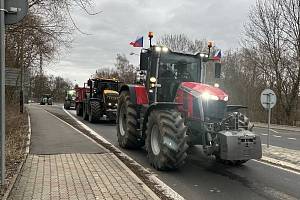 Zemědělci vyrazili 6. února na protestní jízdu do České Lípy.