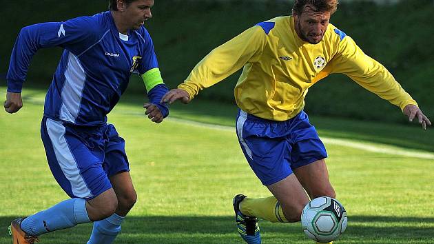 Miroslav Novotný v zápase s Krásnou Studánku. 