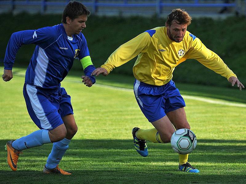 Miroslav Novotný v zápase s Krásnou Studánku. 