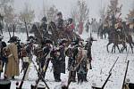 Na bojišti pod Santonem u Tvarožné na Brněnsku se v sobotu střetla Napoleonova vojska s rakouskými a ruskými. Bojovala za hustého sněžení.