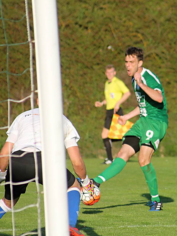 Kanonýr fotbalistů Tatranu Rousínov Josef Lička.